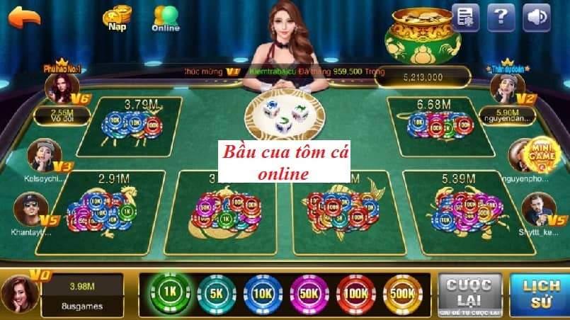 Bầu cua tôm cá online không giới hạn về số lượng người tham gia Bầu cua tôm cá online không giới hạn về số lượng người tham gia