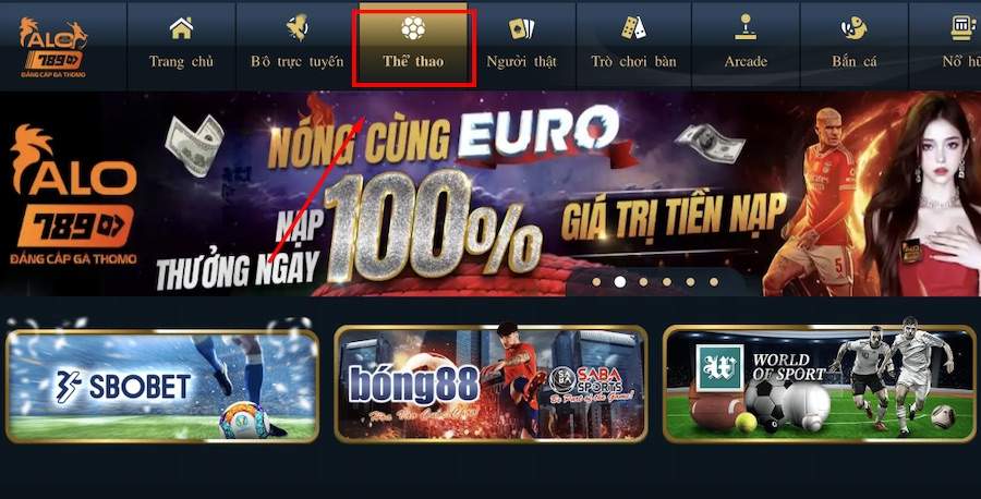 Truy cập sảnh thể thao ALO789 Truy cập sảnh thể thao ALO789