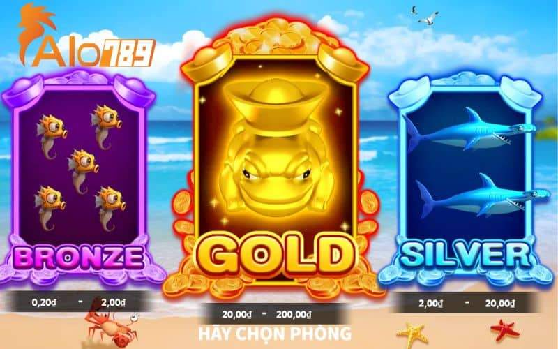 Bắn cá Vàng có 3 sảnh cược để người chơi lựa chọn Bắn cá Vàng có 3 sảnh cược để người chơi lựa chọn