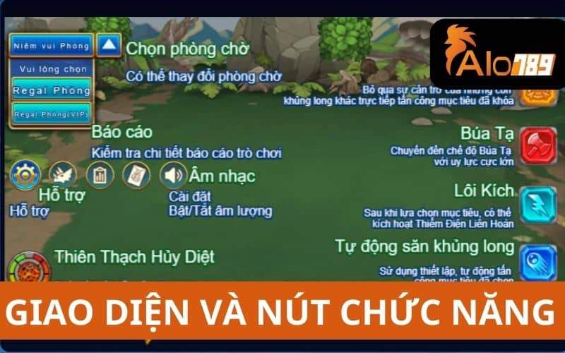 Giao diện và các nút chức năng trong trò chơi chuyên gia săn rồng Giao diện và các nút chức năng trong trò chơi chuyên gia săn rồng