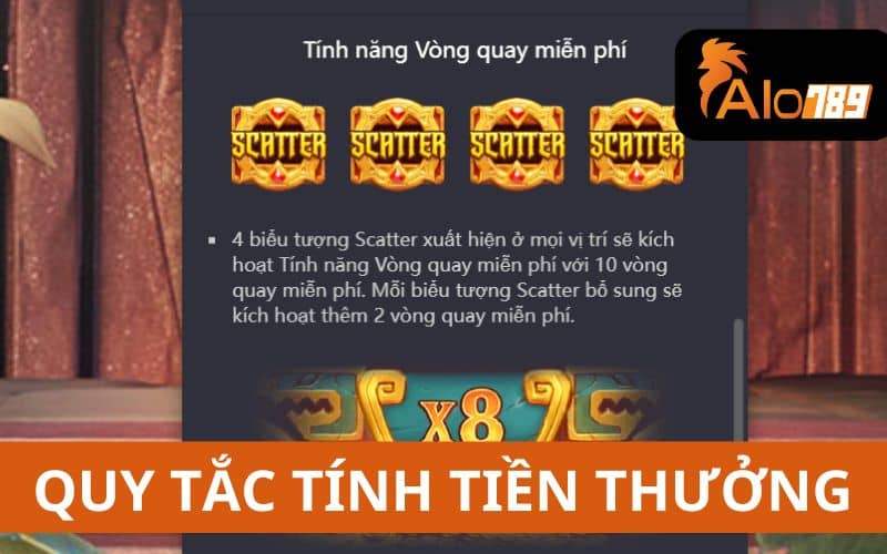 Tính năng vòng quay miễn phí xuất hiện khi có biểu tưởng Scatter Tính năng vòng quay miễn phí xuất hiện khi có biểu tưởng Scatter