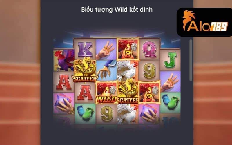 Biểu tượng Wild kết dính trong nổ hũ gà gáy Biểu tượng Wild kết dính trong nổ hũ gà gáy