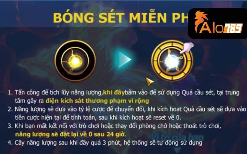 Bóng sét miễn phí sẽ gây sát thương diện rộng Bóng sét miễn phí sẽ gây sát thương diện rộng
