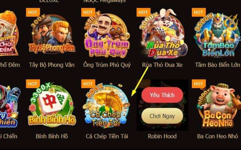 Chọn trò chơi Cá Chép Tiền Tài Chọn trò chơi Cá Chép Tiền Tài